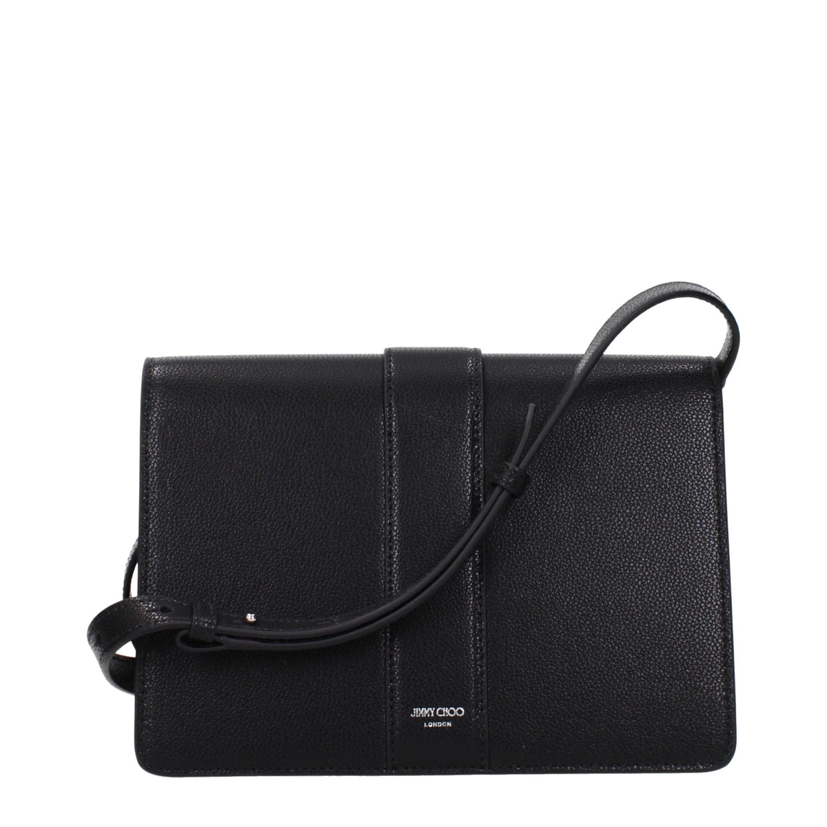 Black leather shoulder bag