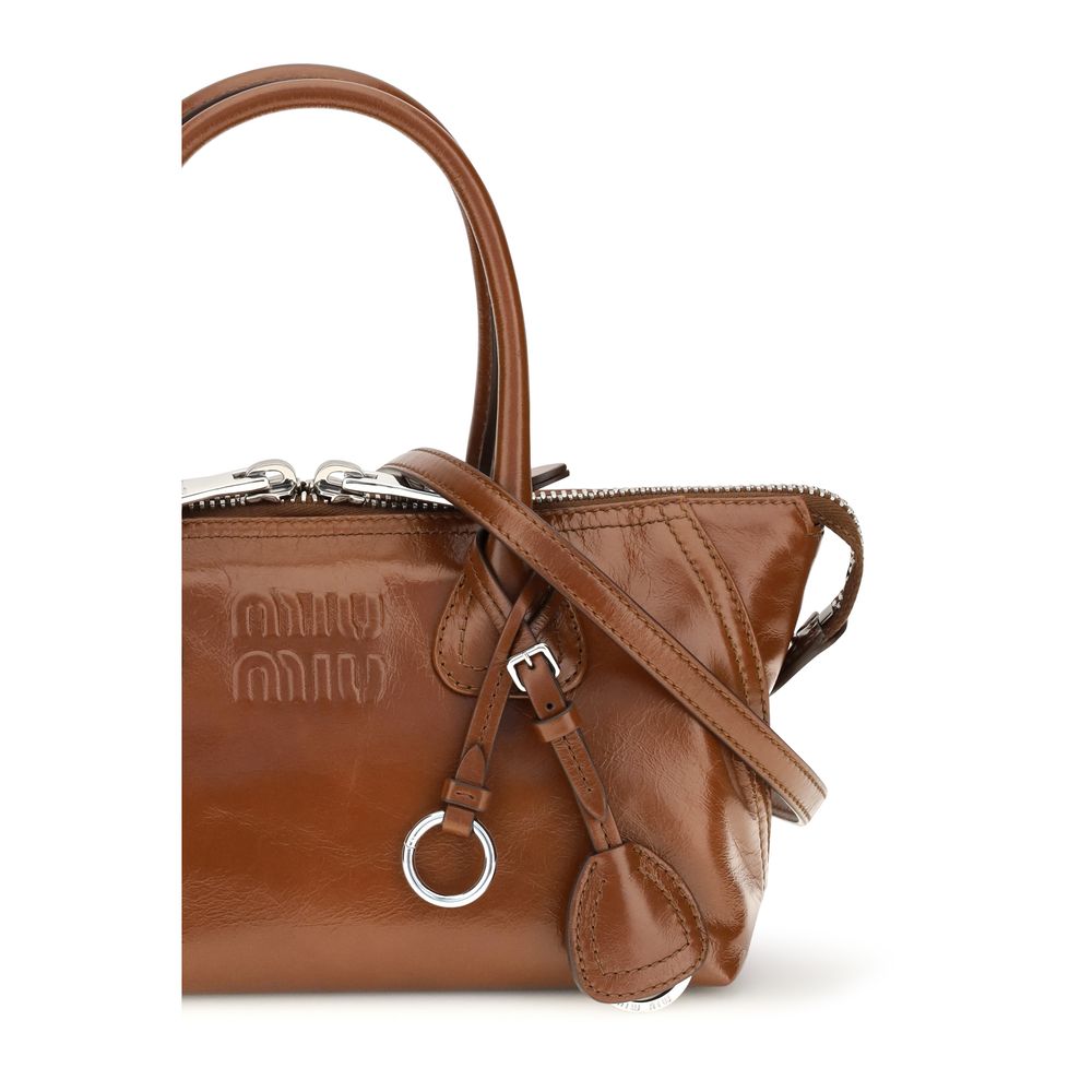 Brown calf leather Bos Taurus handbag