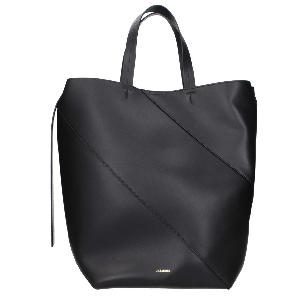 Black leather shoulder bag