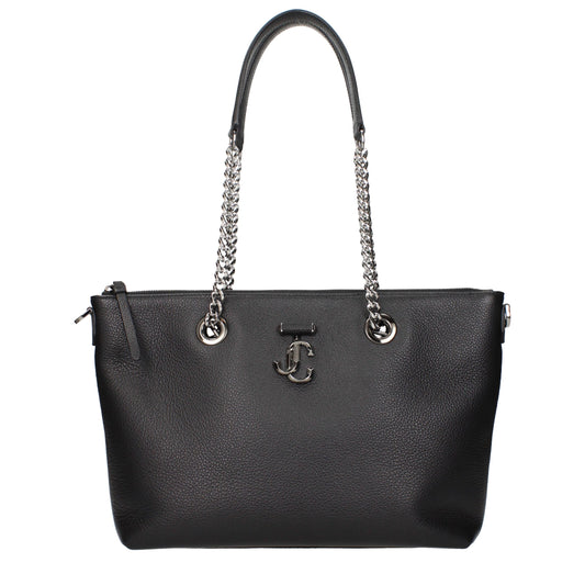 Black leather shoulder bag