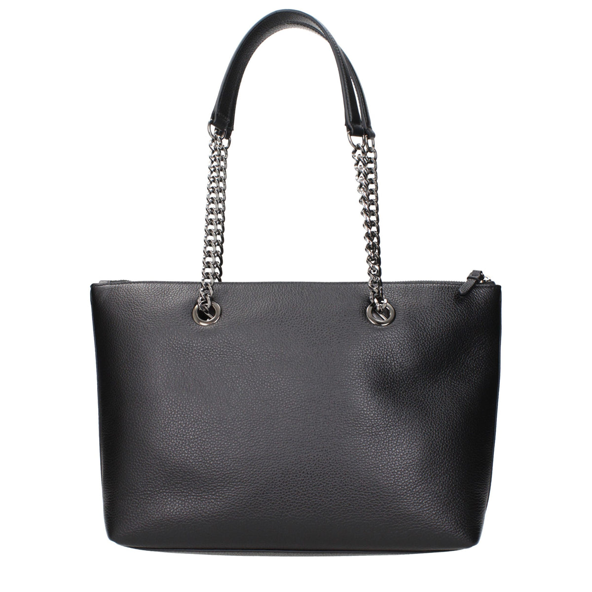 Black leather shoulder bag
