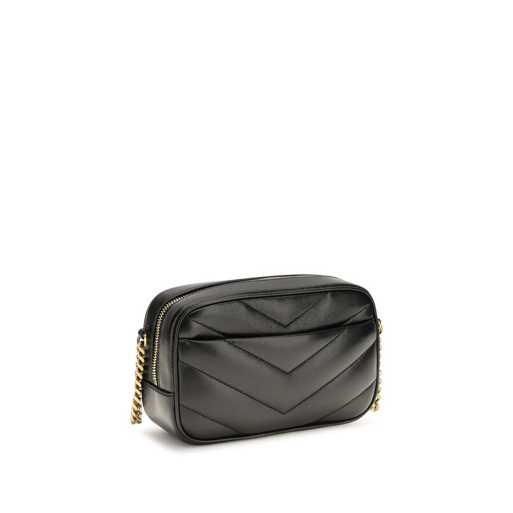 Schwarze Lammleder Schultertasche Ovis Aries Aries