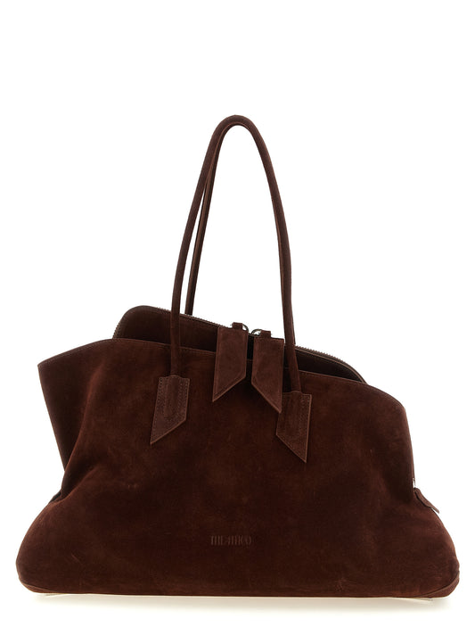 Brown calfskin shoulder bag