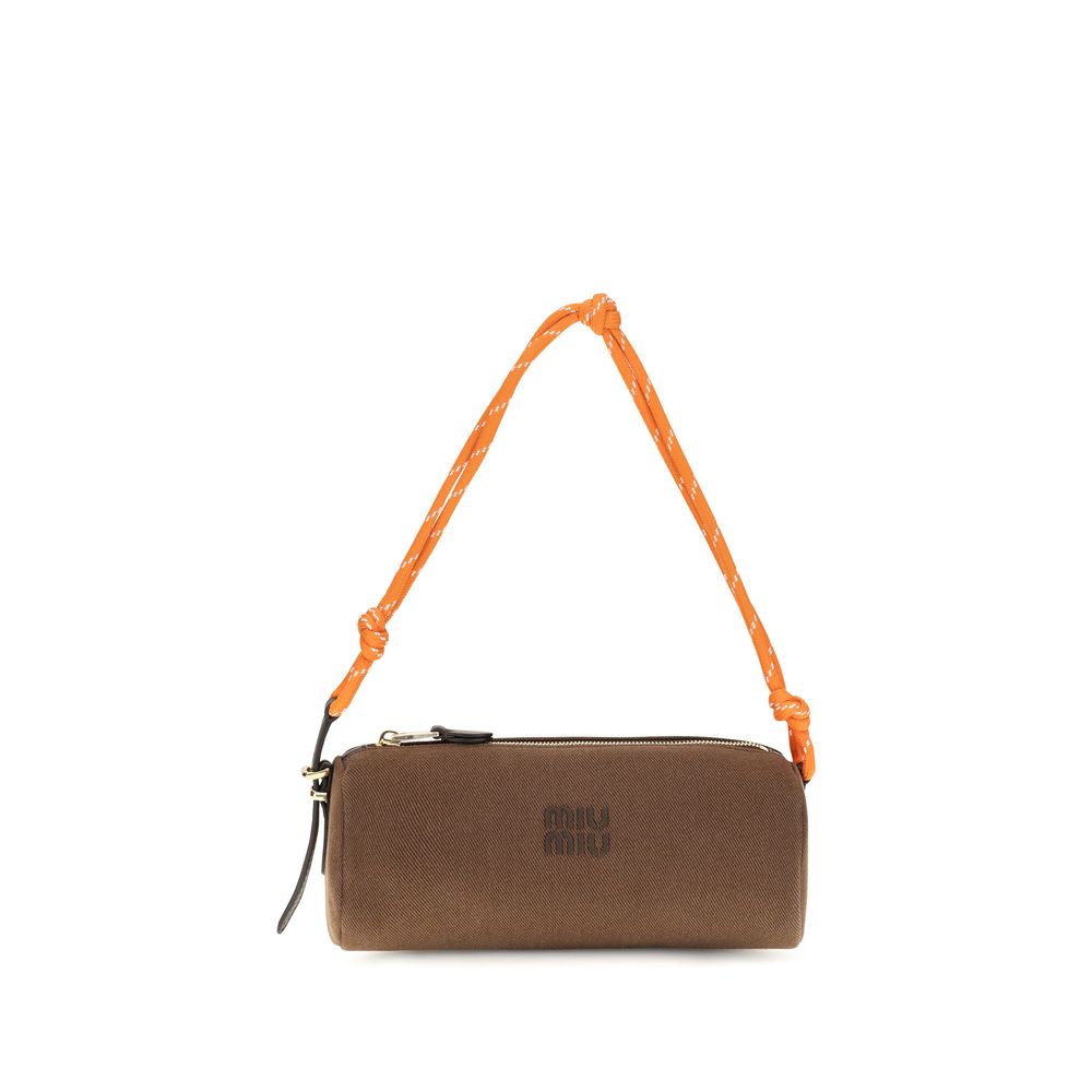 Brown cotton wallet