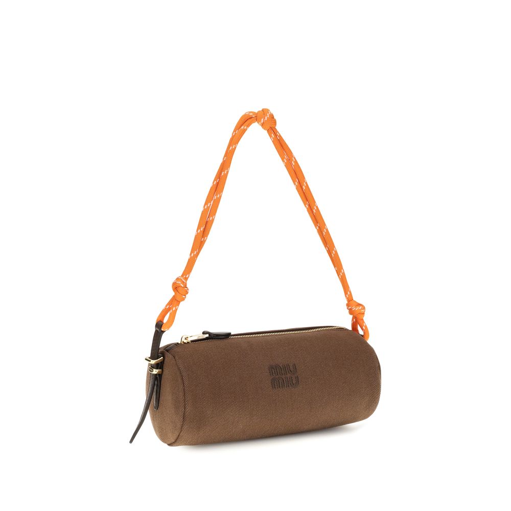 Brown cotton wallet