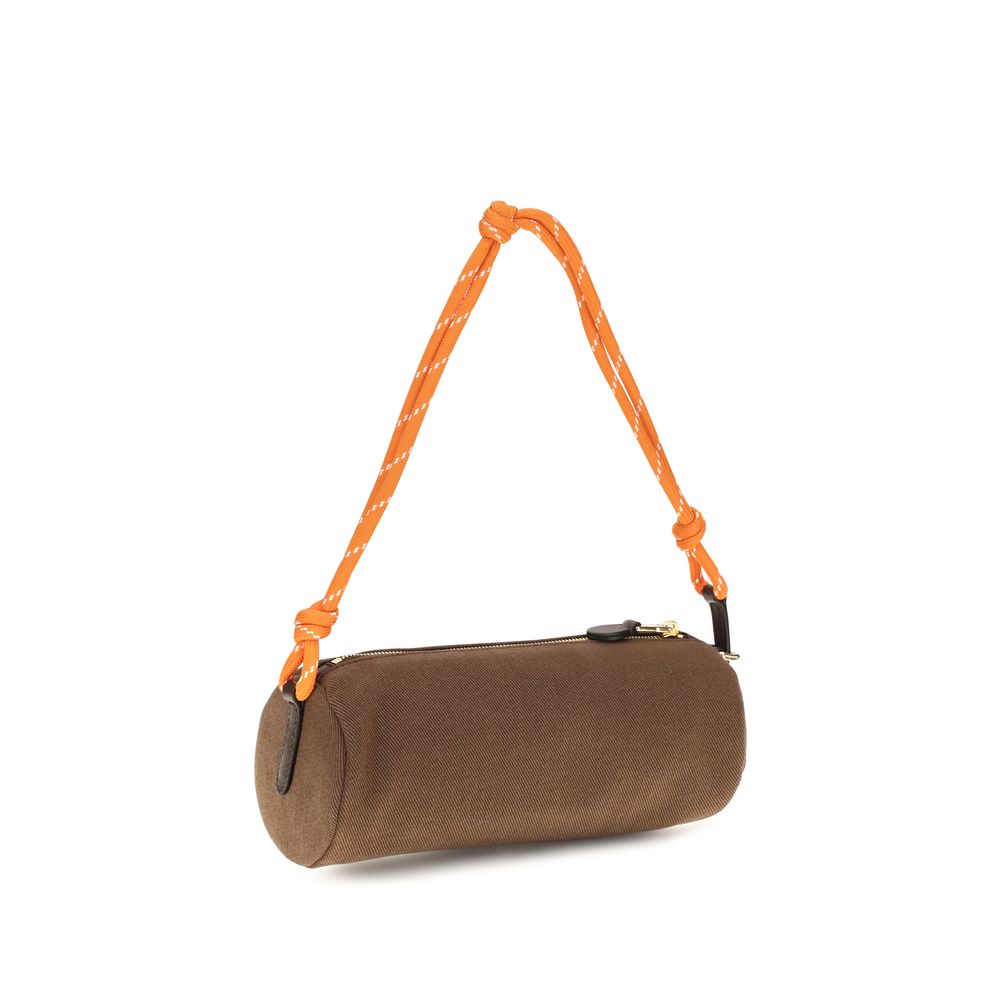 Brown cotton wallet