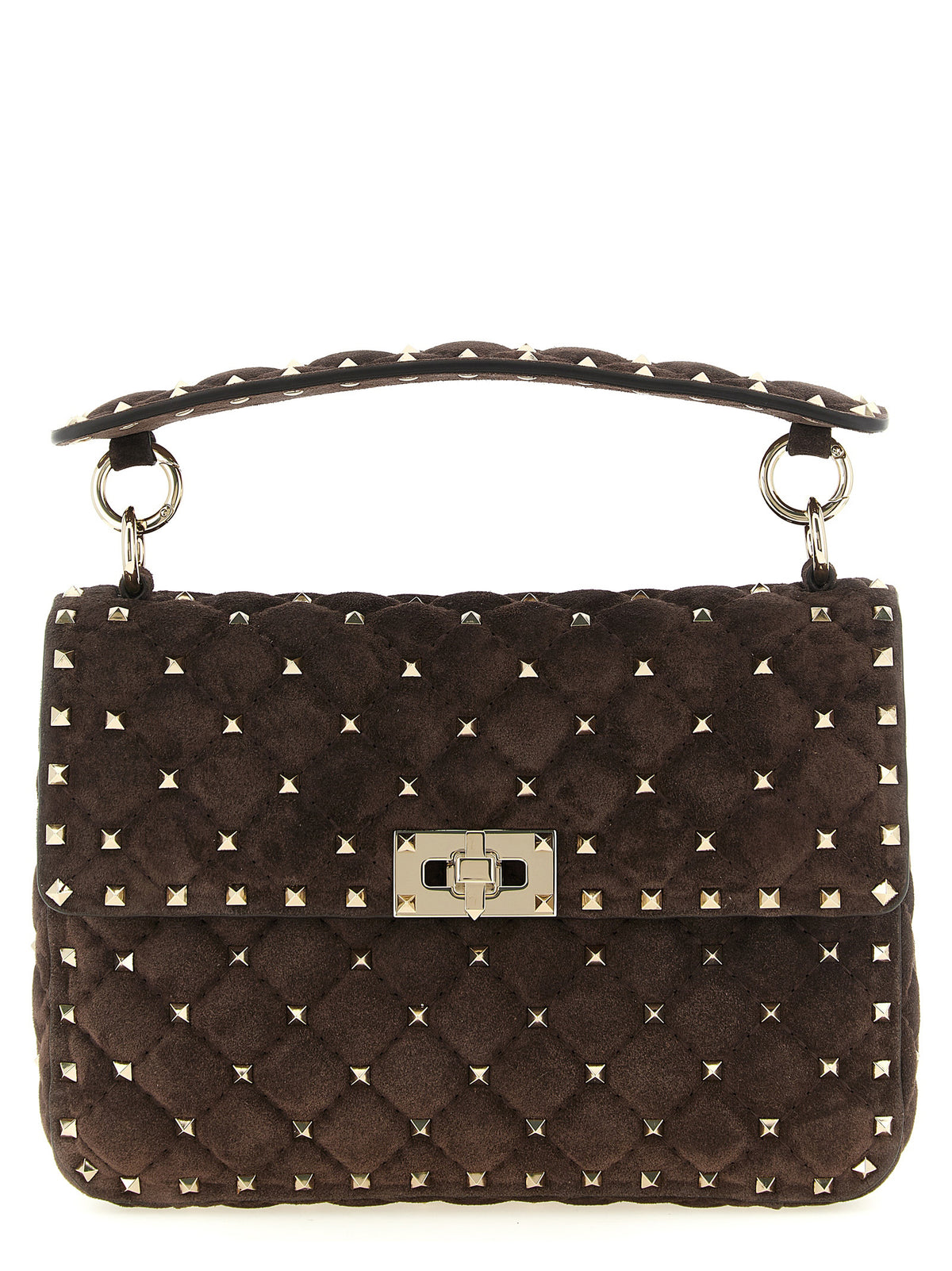 Brown calfskin shoulder bag