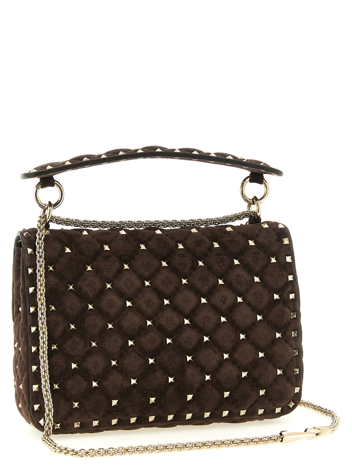 Brown calfskin shoulder bag