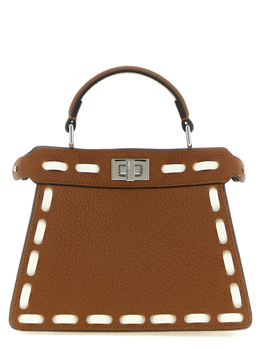 Brown calfskin handbag