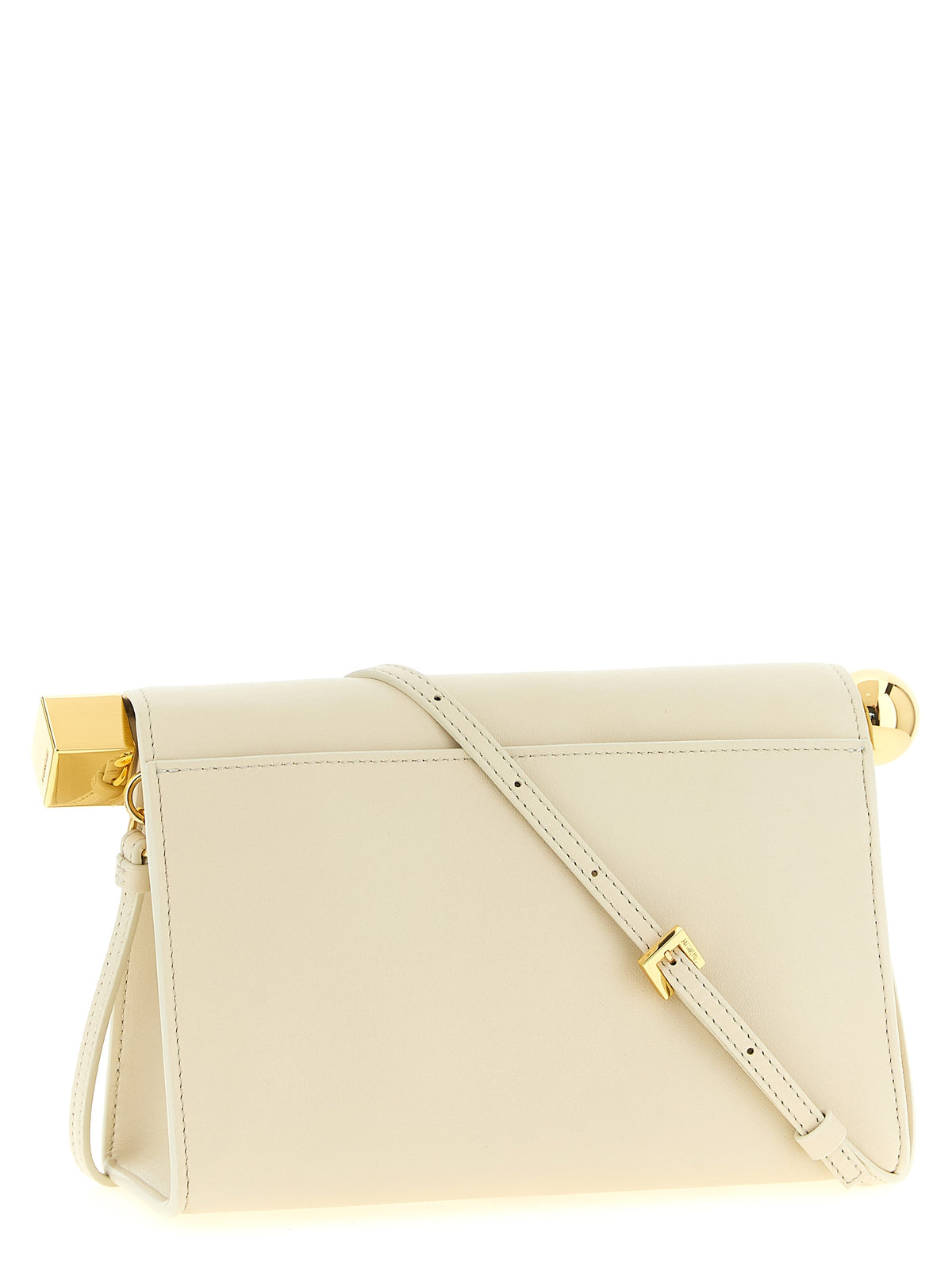 White lambskin clutch