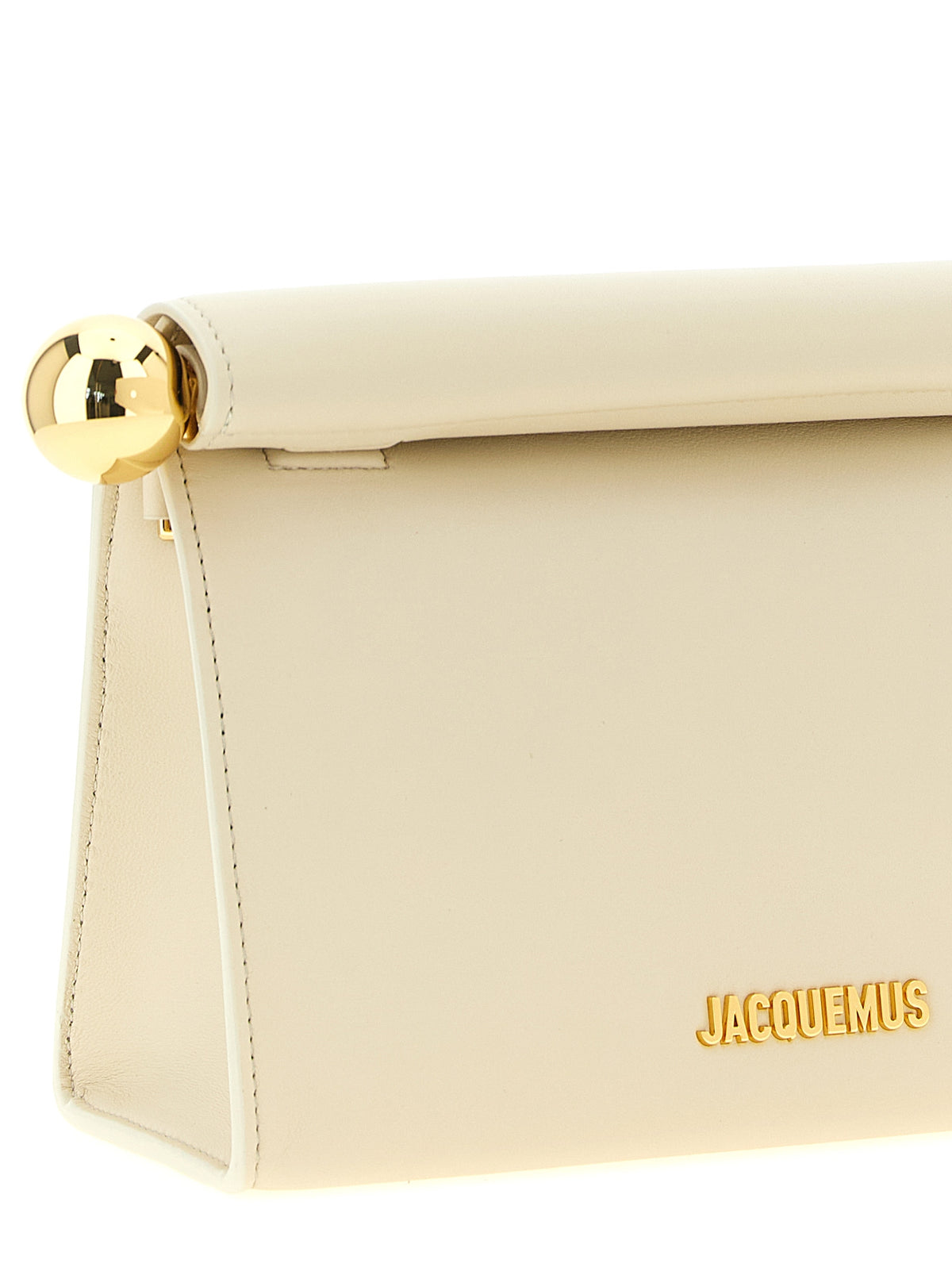 White lambskin clutch