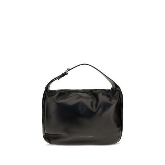 Black Bos Taurus Calf Leather Shoulder Bag