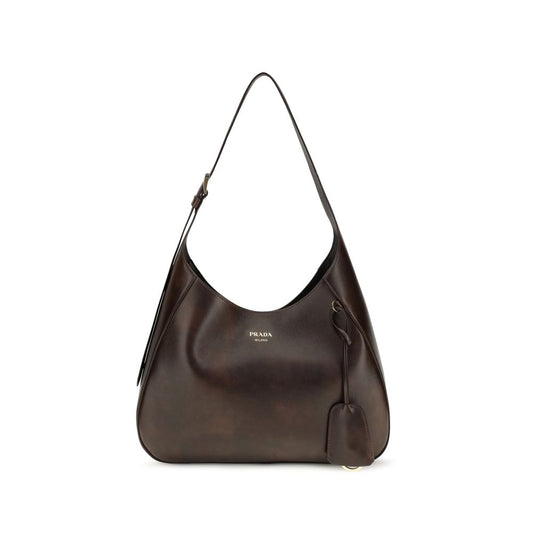 Braune Kalbsleder Bos Taurus Schultertasche