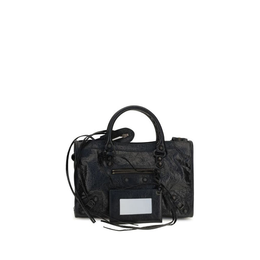 Handtasche aus schwarzem Lammleder (Ovis Aries)