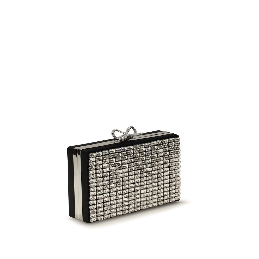 Clutch aus silbernem Glas