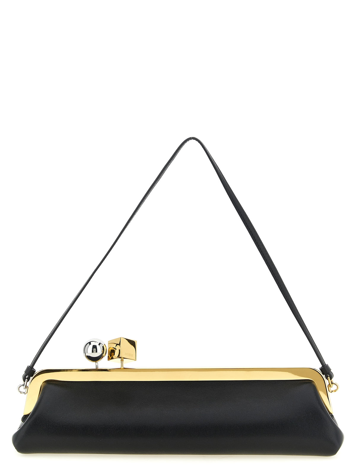Black lambskin clutch