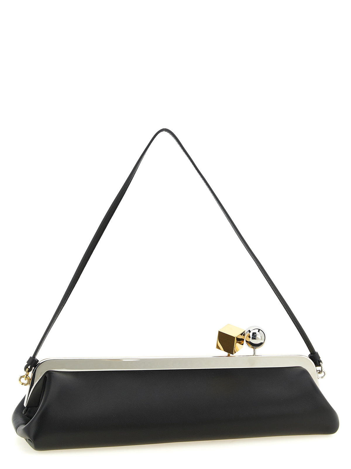 Black lambskin clutch