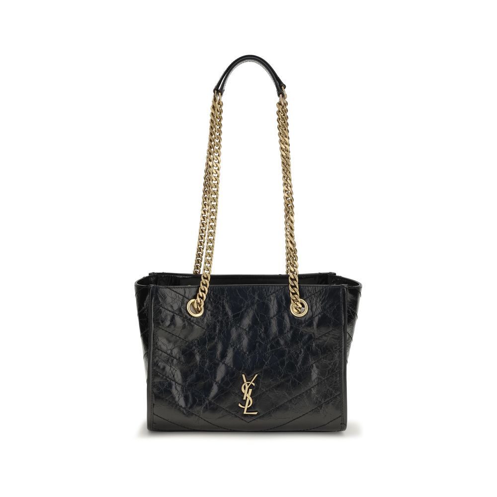 Schwarze Bos Taurus Kalbsleder Schultertasche