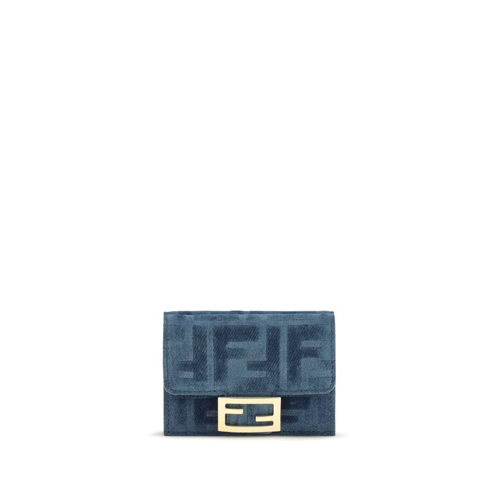 Blue cotton wallet