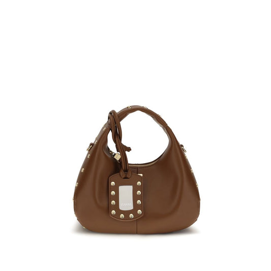 Braune Schultertasche aus recyceltem Leder