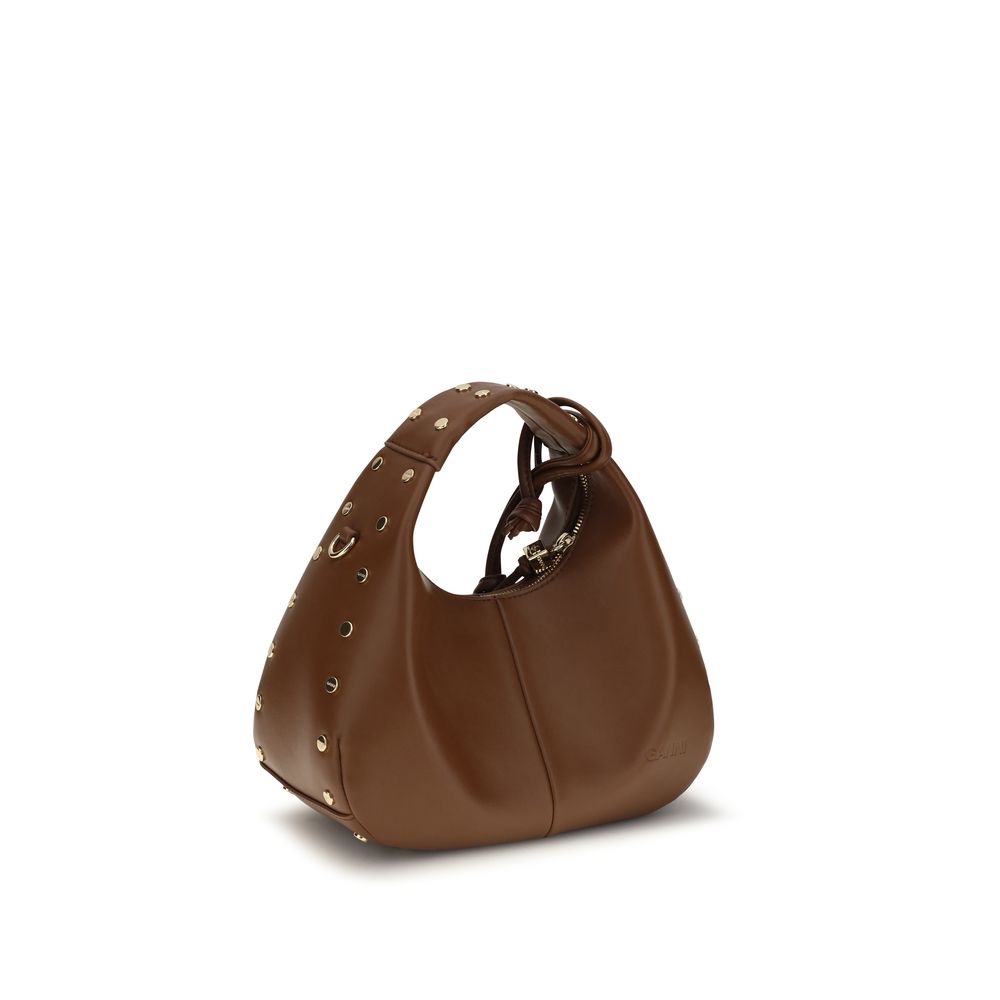 Braune Schultertasche aus recyceltem Leder