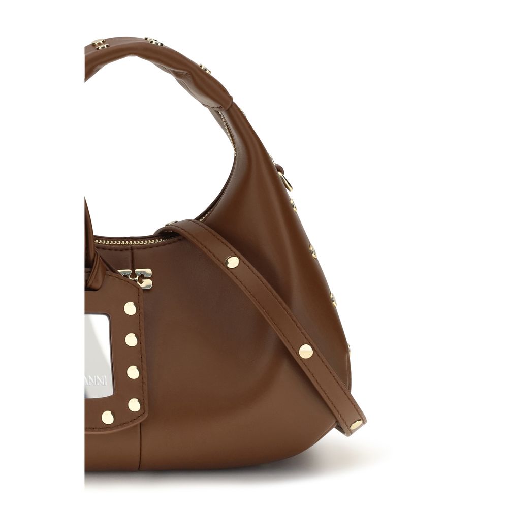 Braune Schultertasche aus recyceltem Leder