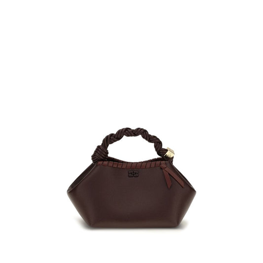 Brown shoulder bag made of recycled leather