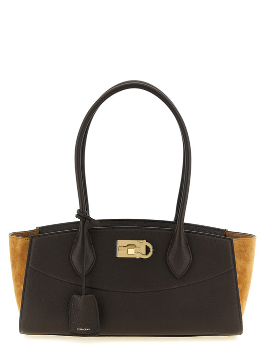 Brown Calfskin Leather Women's Crossbody Bag