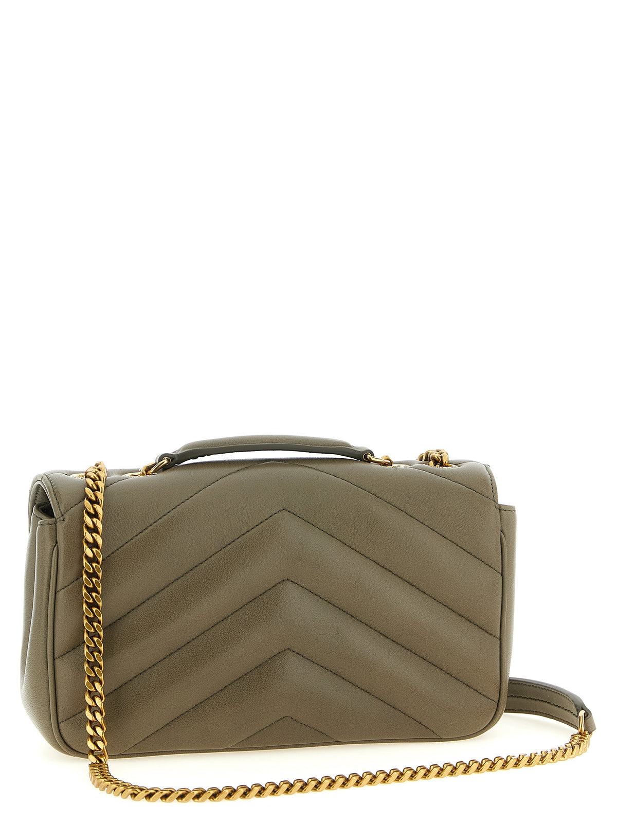 Schultertasche aus zweifarbigem Lammleder