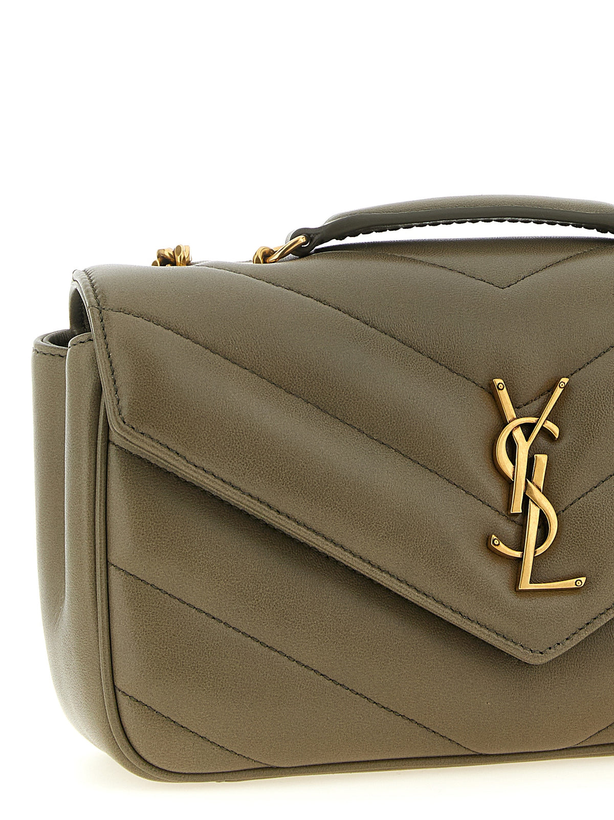 Schultertasche aus zweifarbigem Lammleder