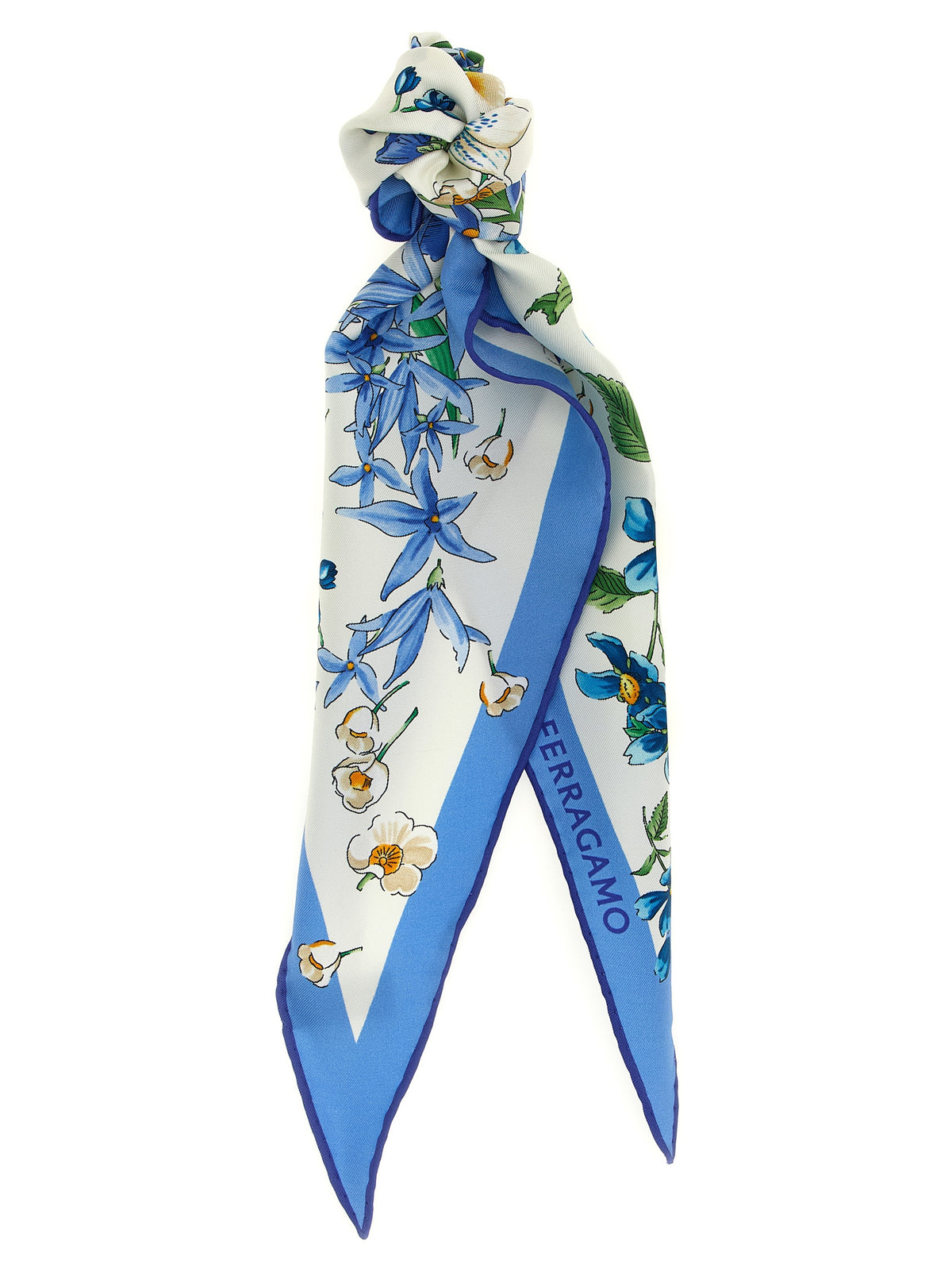 Blaues Seidentuch