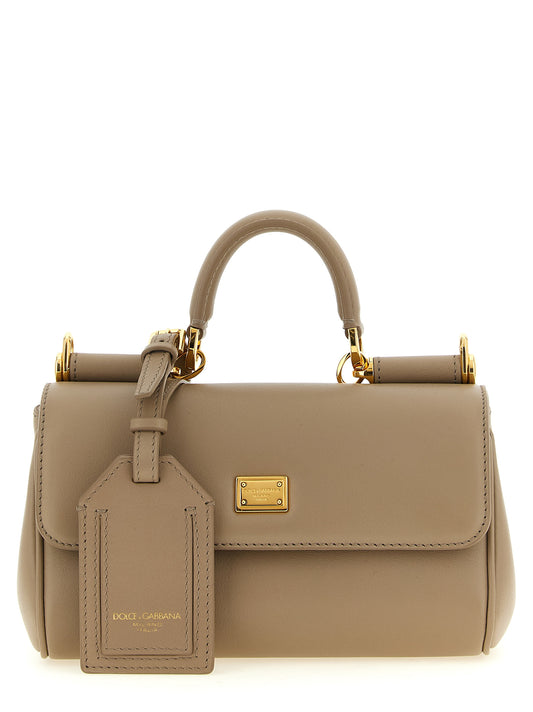 Beige Kalbsleder Umhängetasche