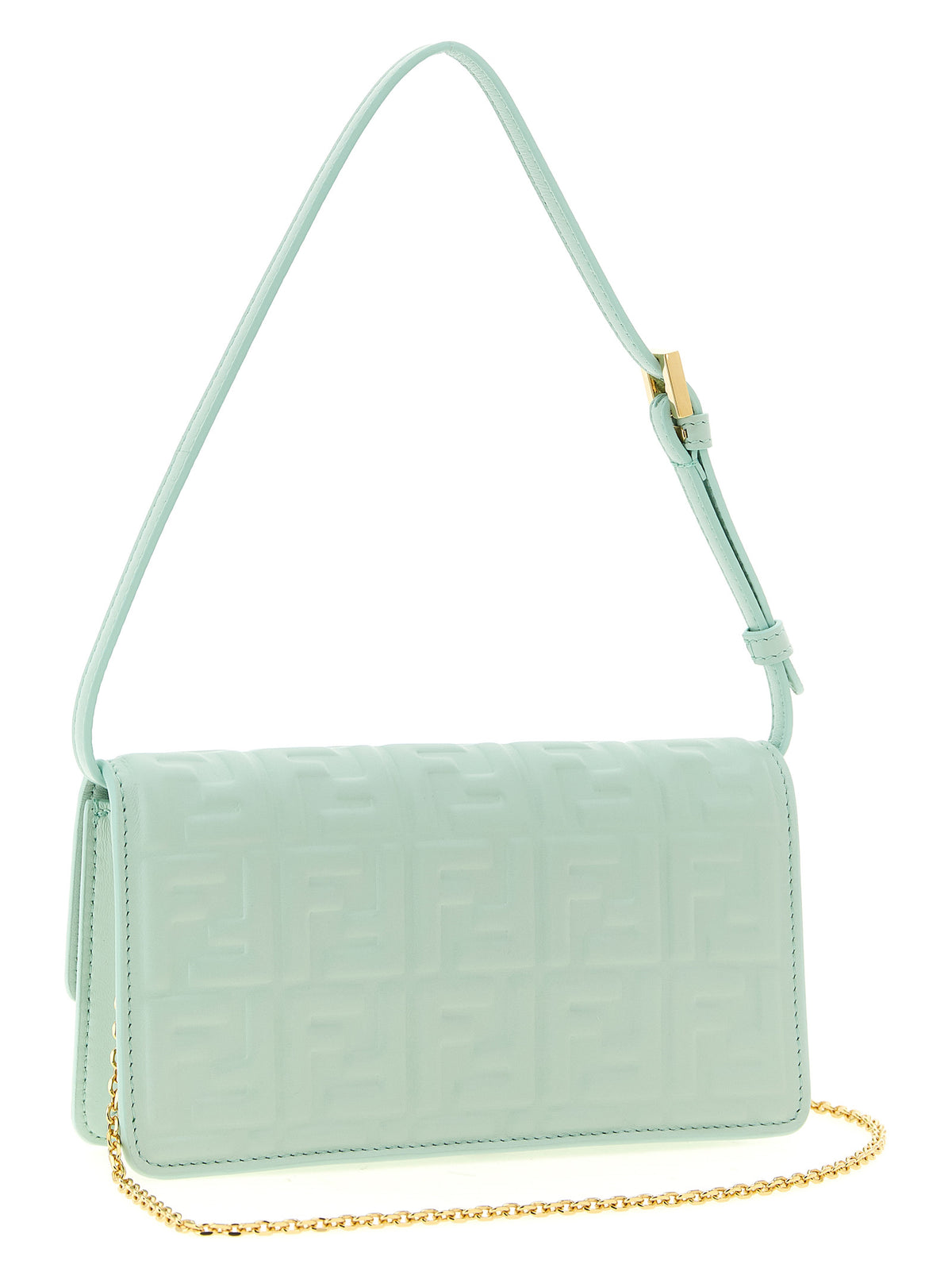 Two-tone lambskin shoulder bag