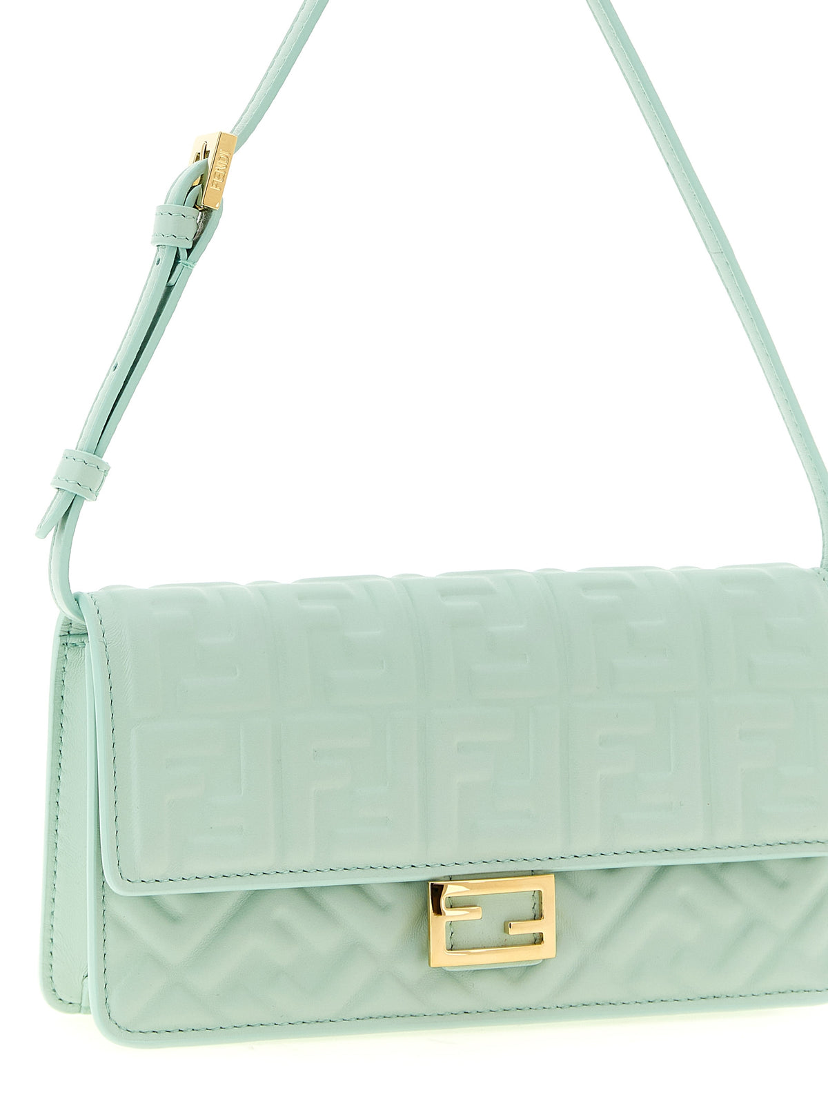 Two-tone lambskin shoulder bag