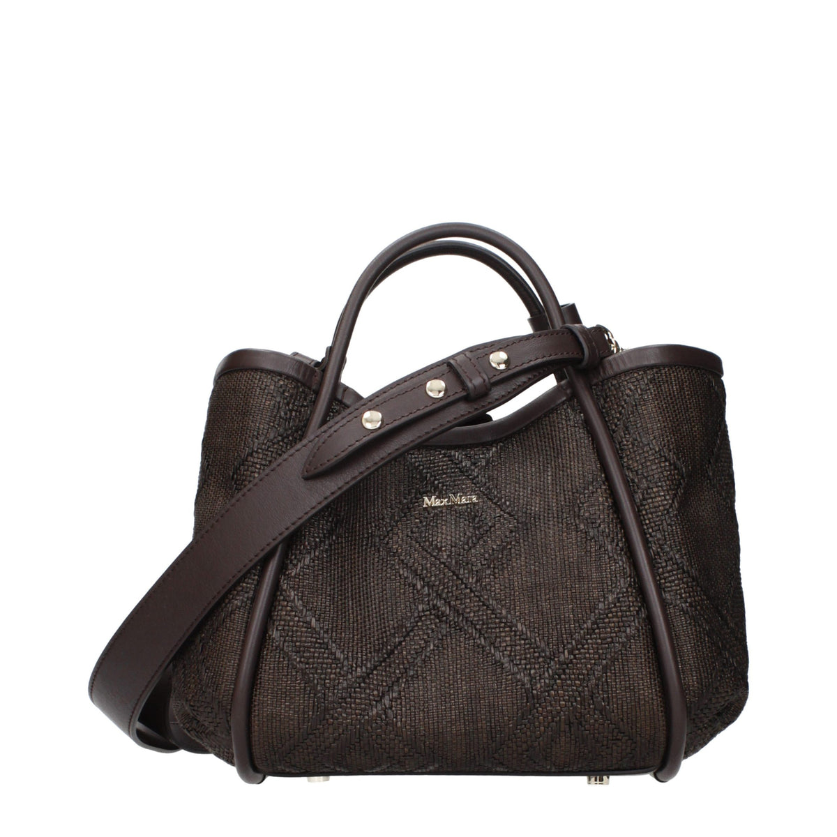Brown calf leather Bos Taurus handbag