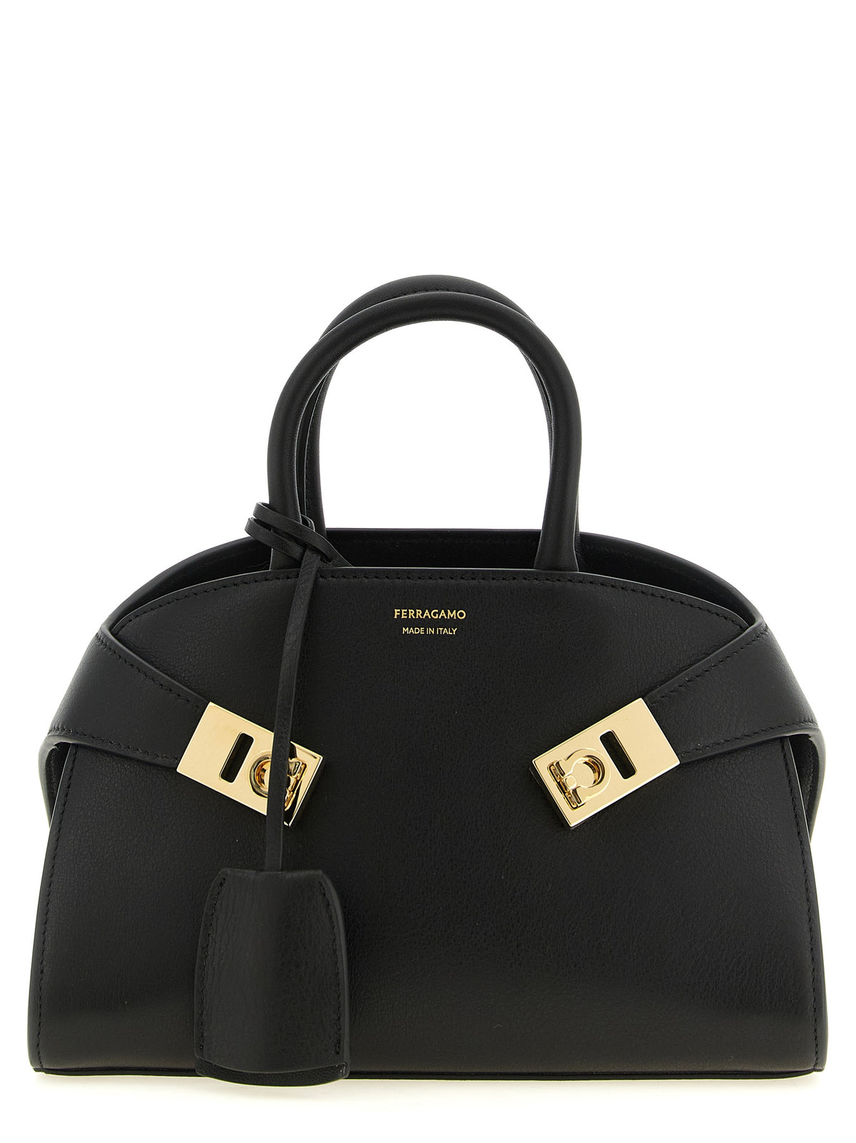 Schwarze Kalbsleder-Handtasche