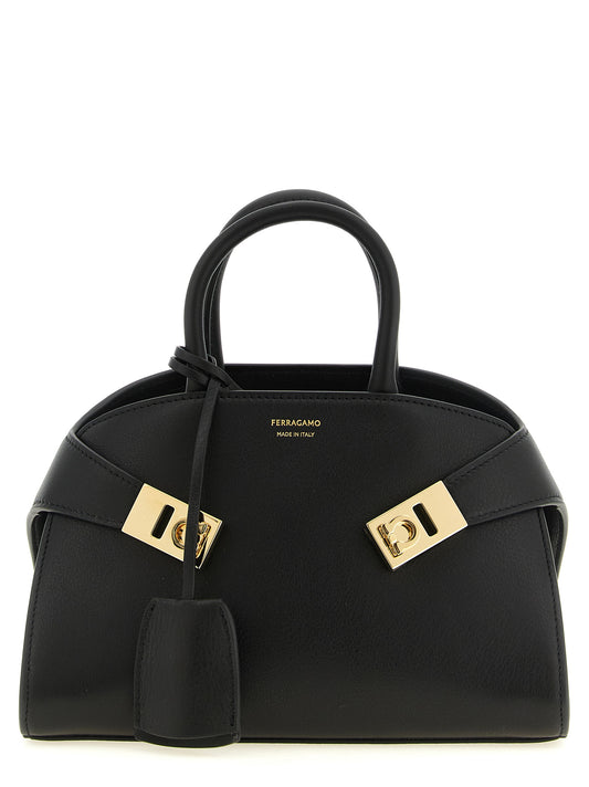 Schwarze Kalbsleder-Handtasche