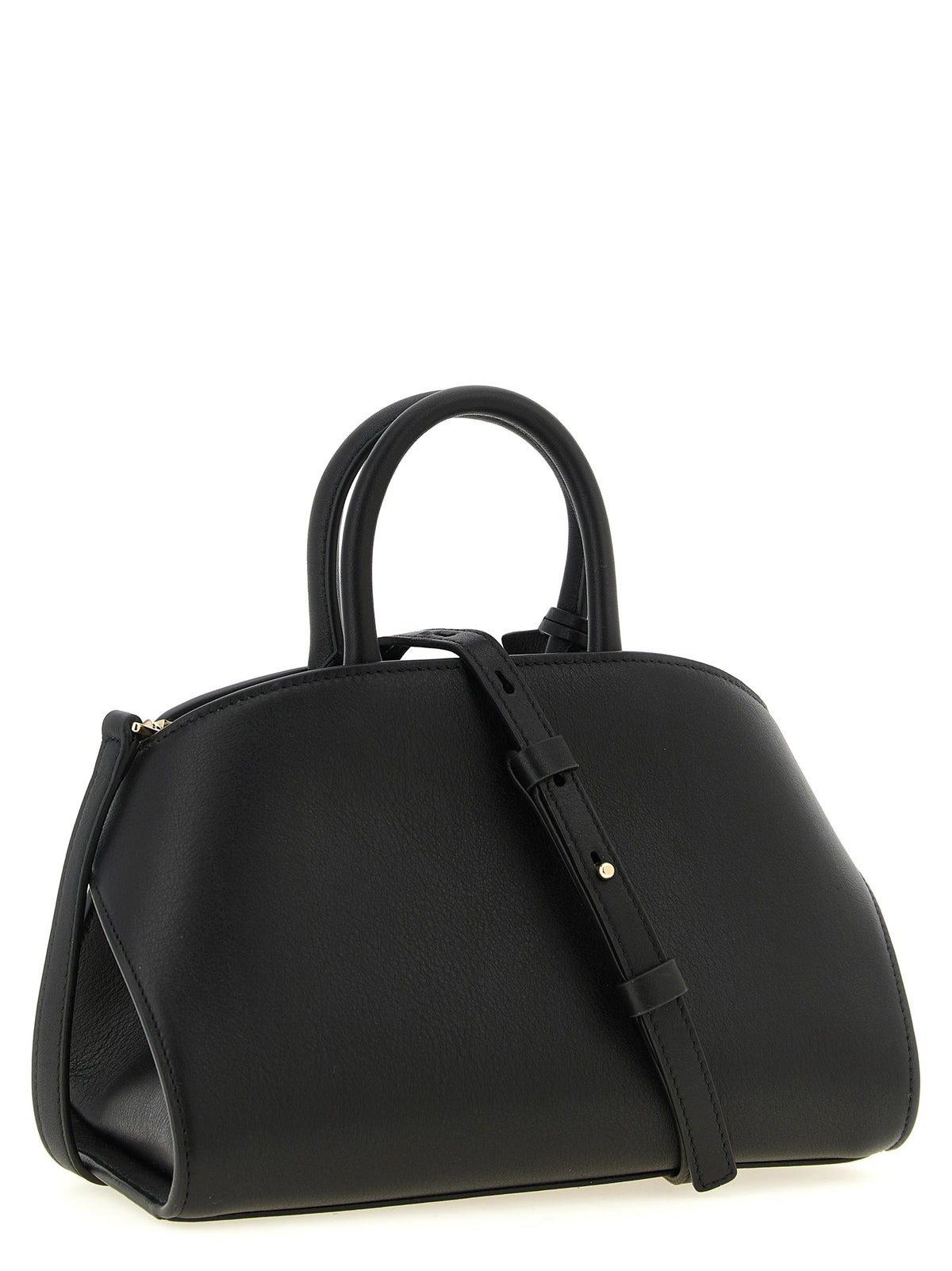 Schwarze Kalbsleder-Handtasche