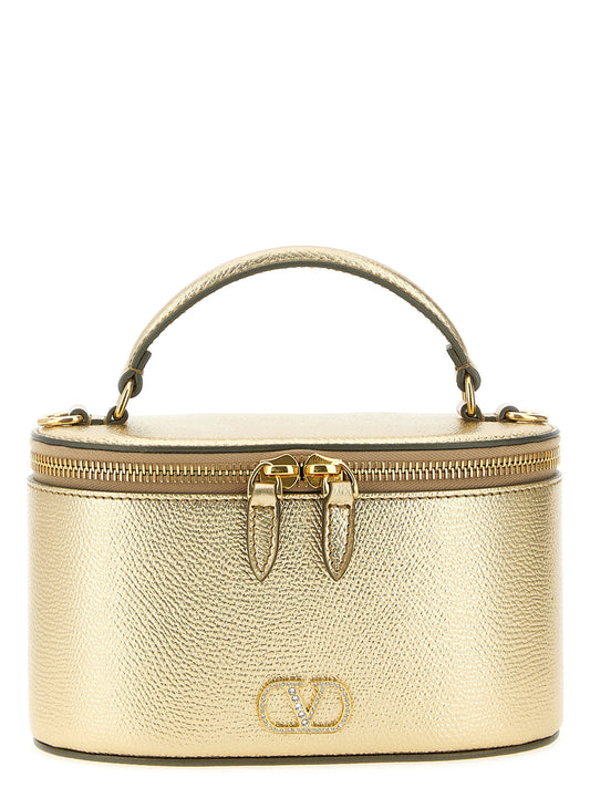 Handtasche aus Kalbsleder in Gold