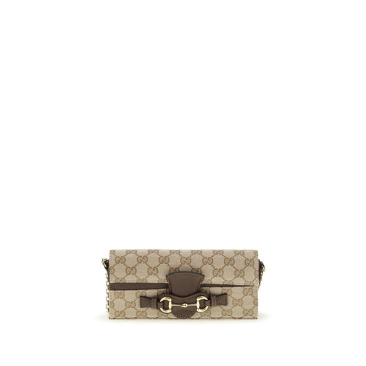 Beige Stoff-Portemonnaie
