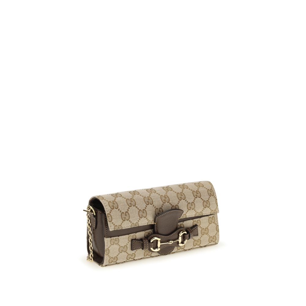Beige Stoff-Portemonnaie