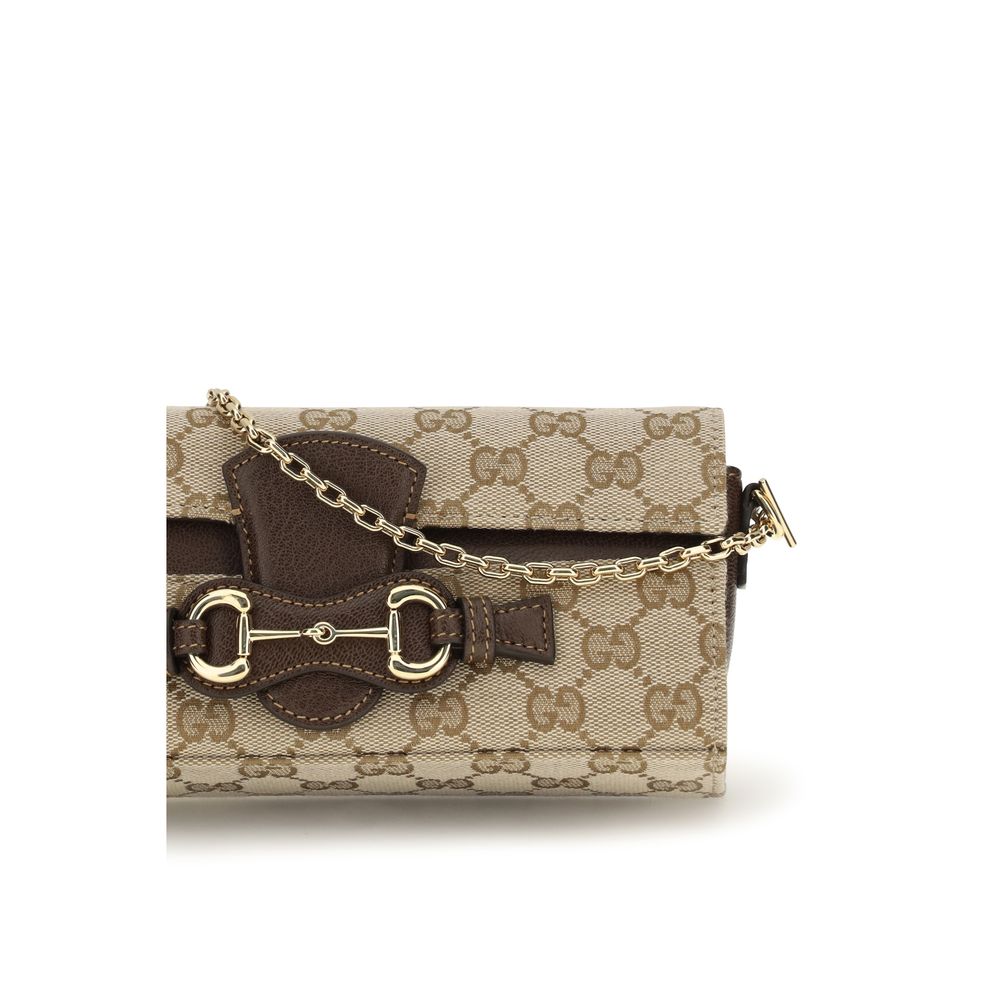 Beige Stoff-Portemonnaie