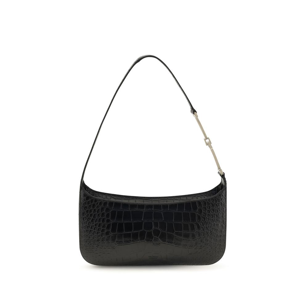 Black Bos Taurus Calf Leather Shoulder Bag
