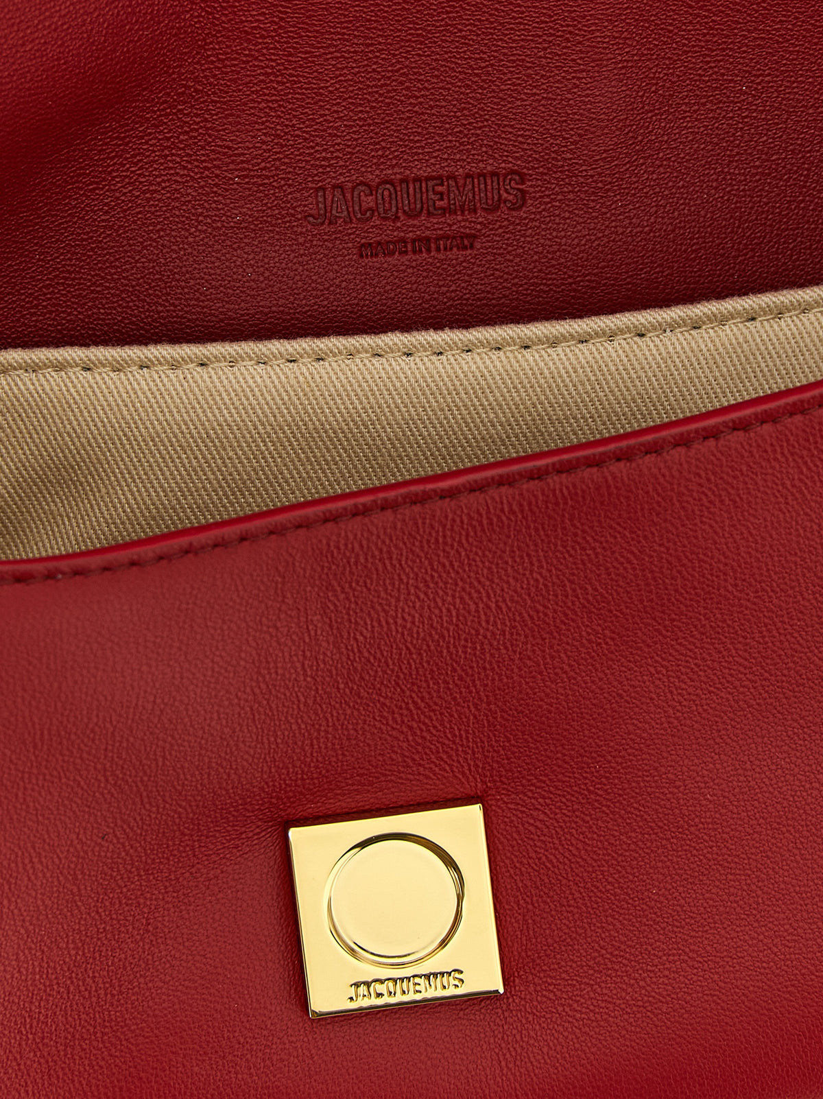 Rote Lammleder-Schultertasche