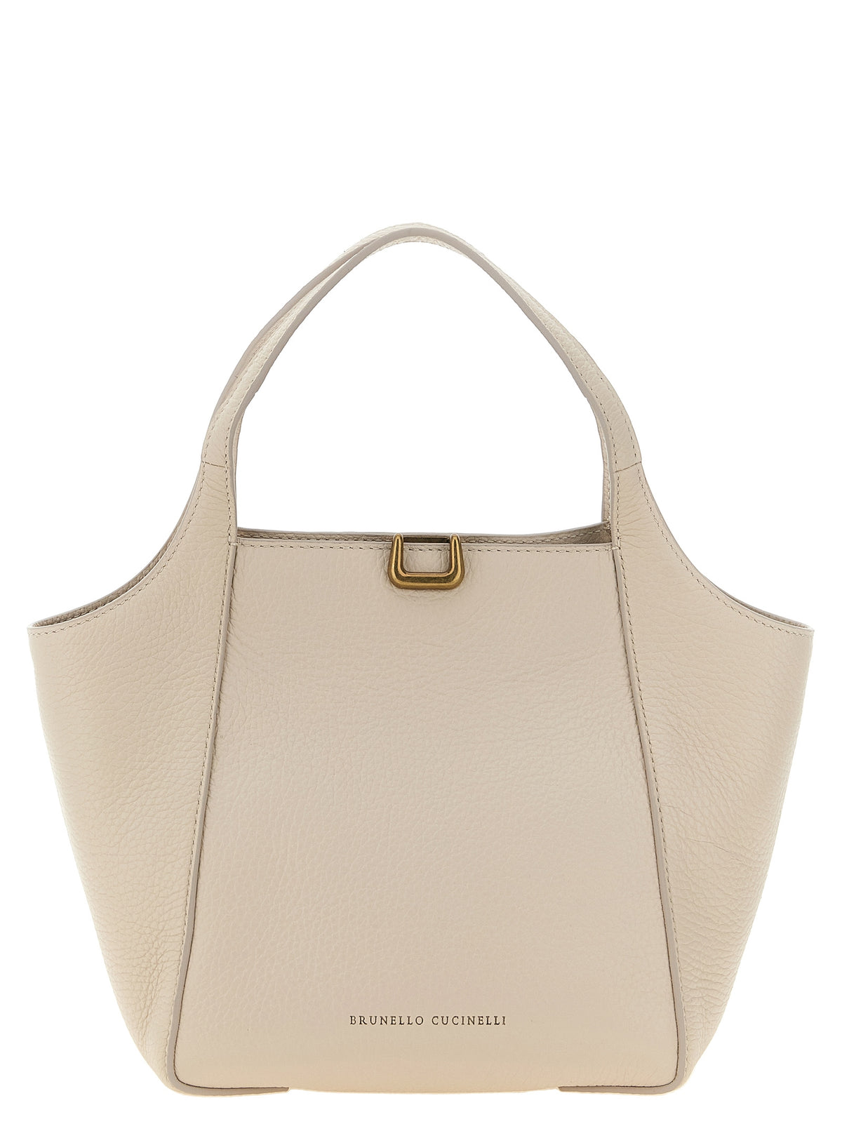 Handtasche aus beigem Nubukleder