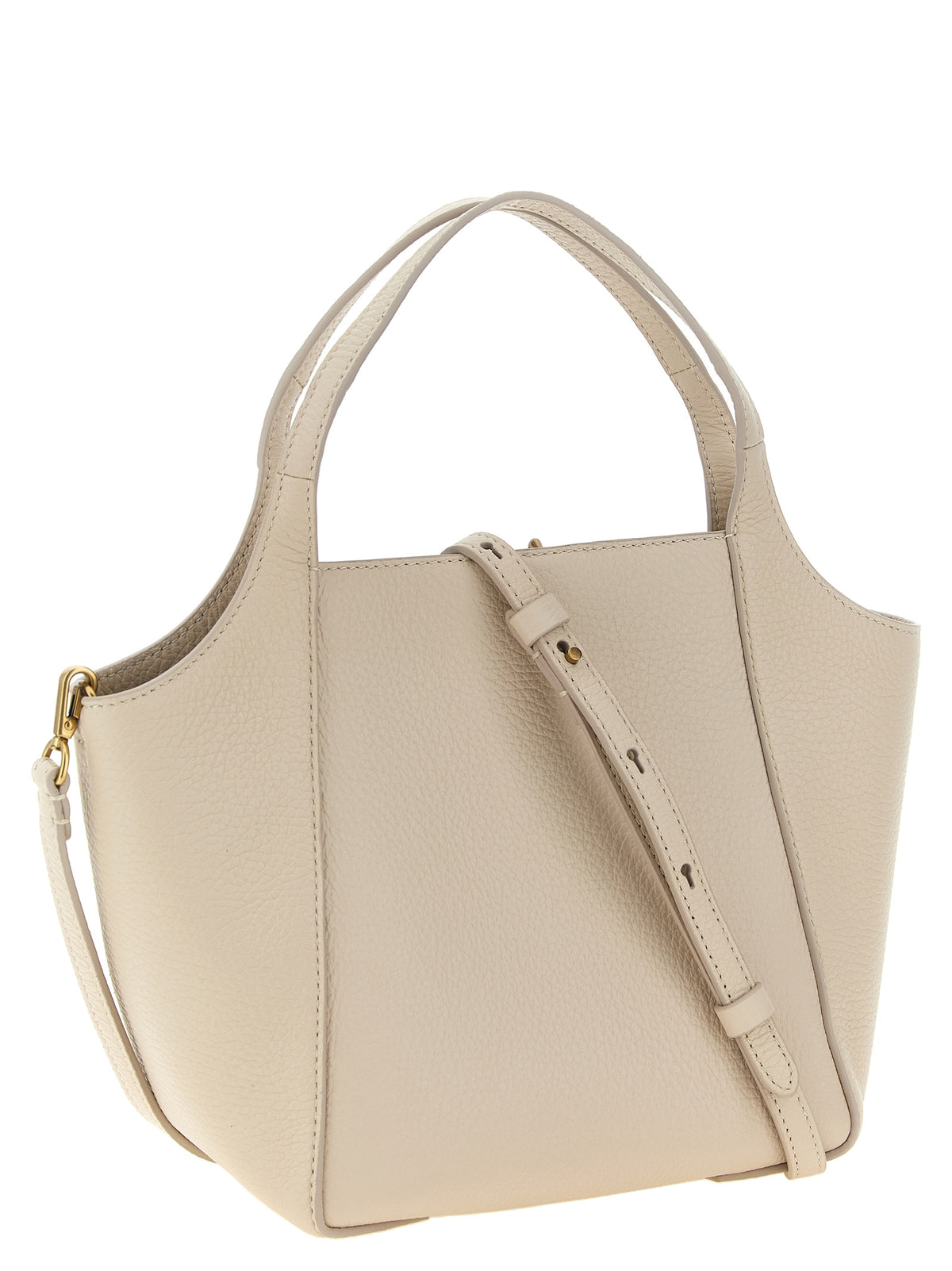 Handtasche aus beigem Nubukleder