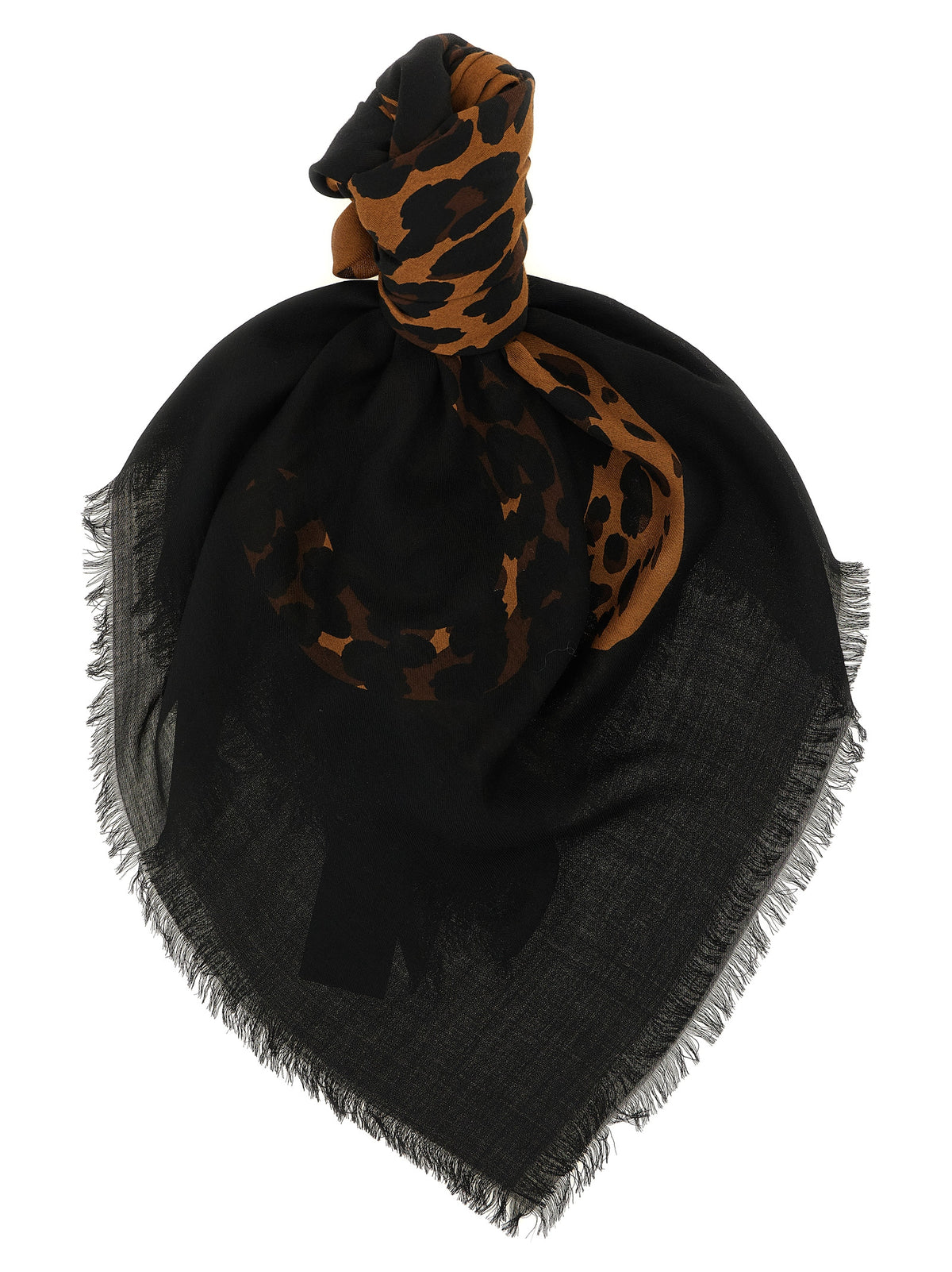 Schwarzer Woll-Foulard