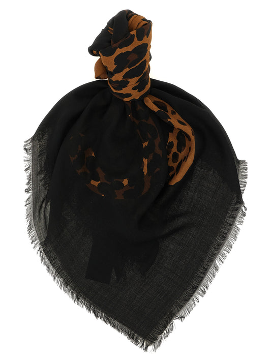 Schwarzer Woll-Foulard