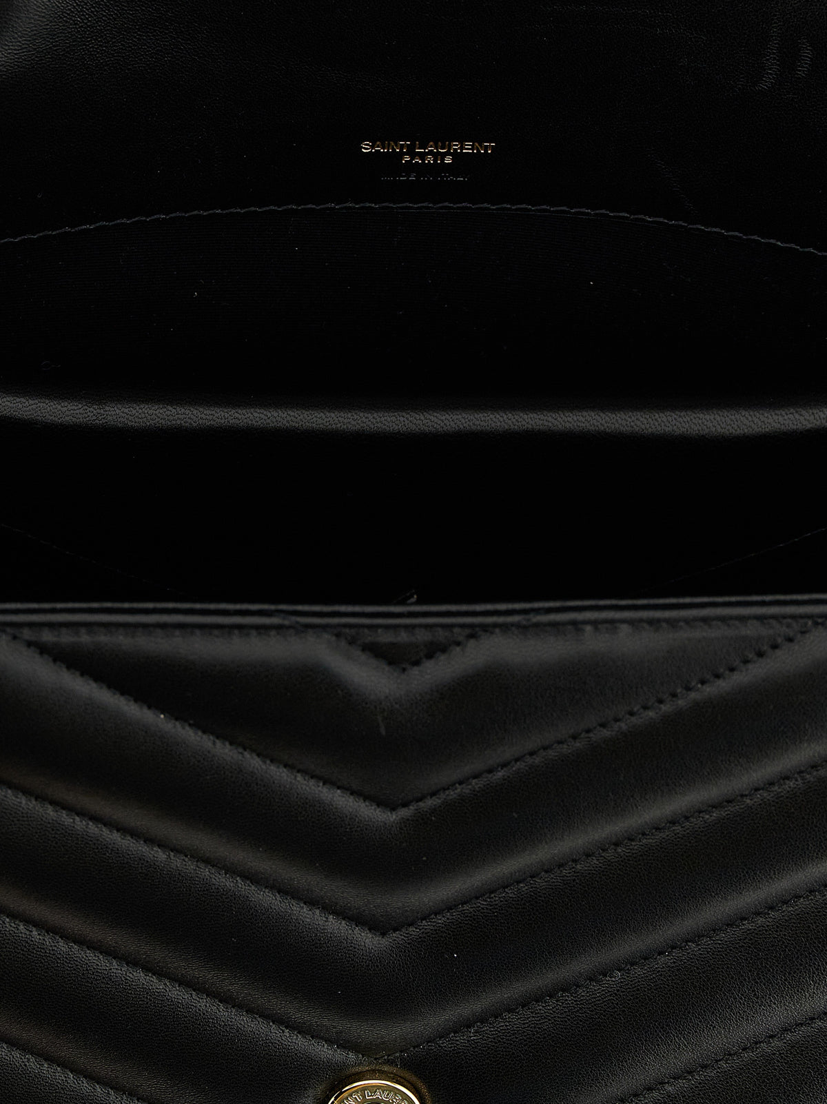 Schwarze Lammleder-Schultertasche