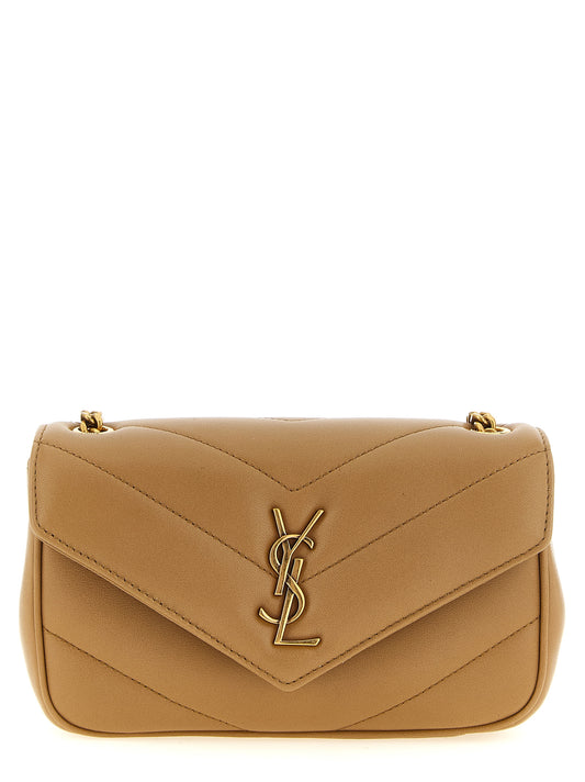 Beige Lammleder Crossbody Bag